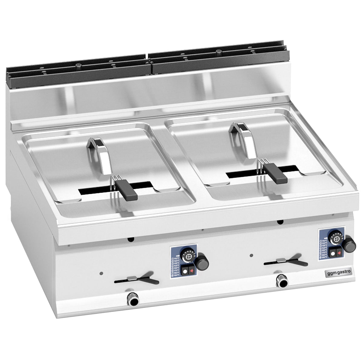Gas-Doppelfritteuse 10+10 Liter – 13,8 kW