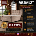 Boston Set – Komplettbett mit Matratze 160 × 200 cm