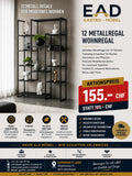 12-teiliges Metallregal / Wohnregal | Lieferzeit 3–4 Wochen