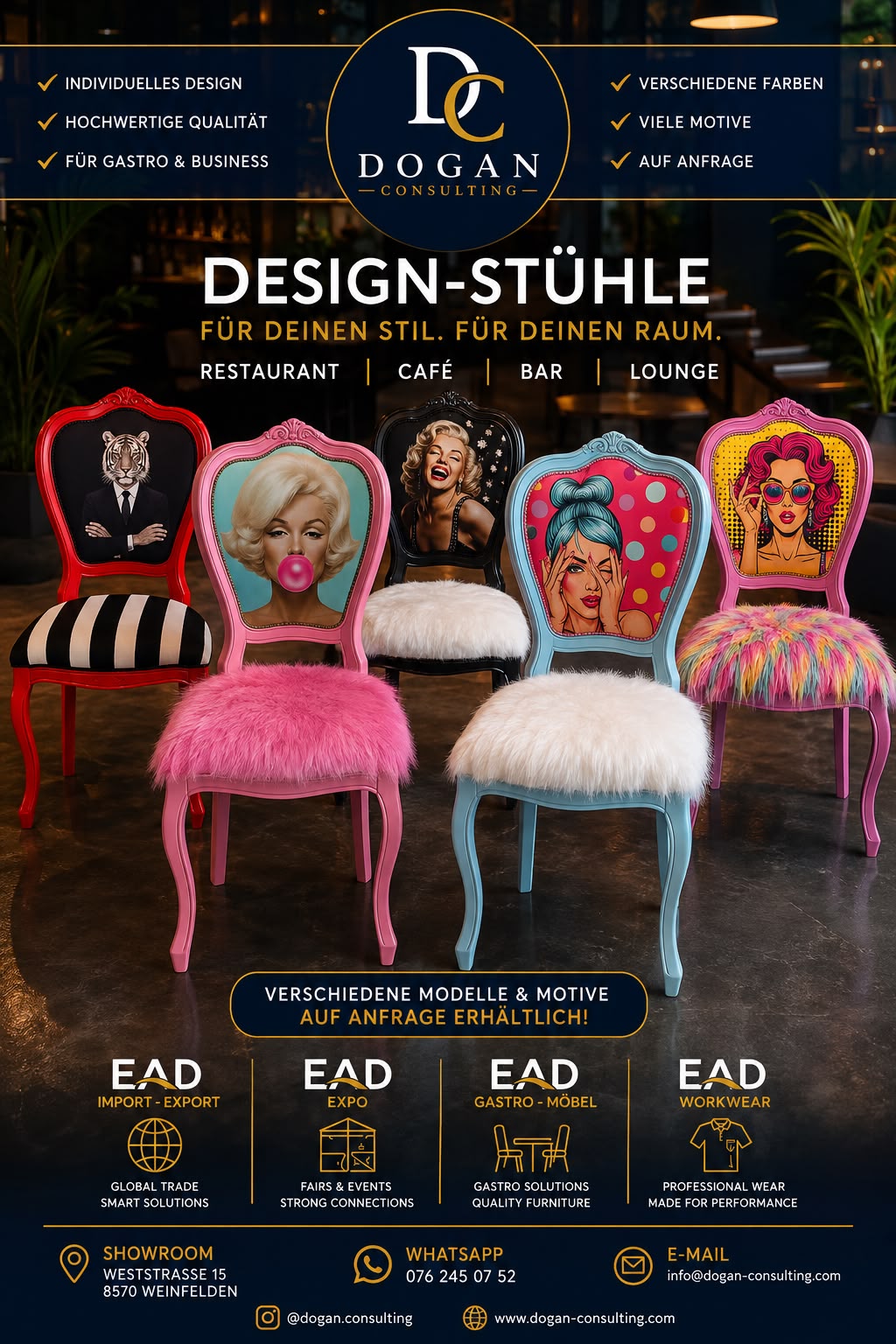 Personalisierter Design-Stuhl – Spezialanfertigung | Lieferzeit 3–5 Wochen